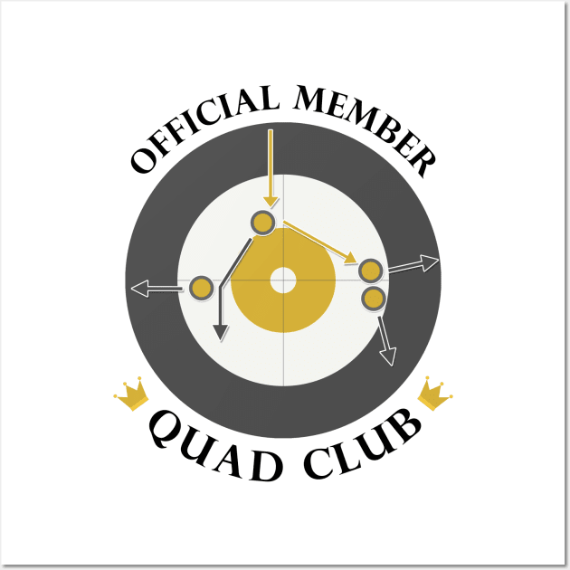 The "Quad Club" - Black Text Wall Art by itscurling
